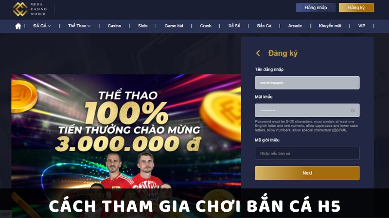 Cách Tham Gia Chơi Bắn Cá H5