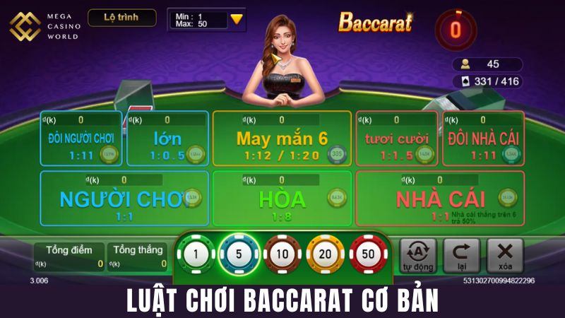 Luật Chơi Baccarat Cơ Bản